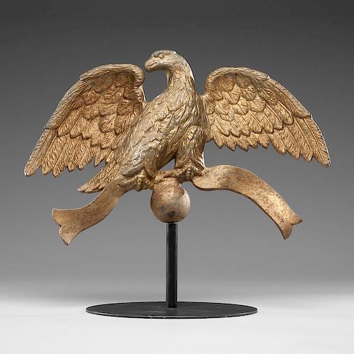 Cast Iron Eagle in Gold Paint