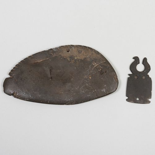 Two Egyptian-Style Shist Palettes or Amulets
