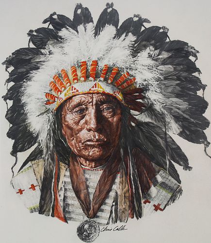 Chris Calle (B. 1961) American Indian Headresses