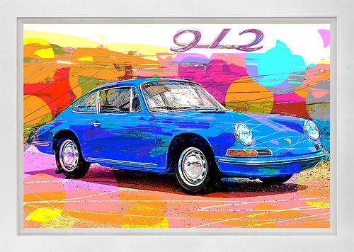 1966 Porsche 912  David Lloyd Glover Mixed Media Original canvas