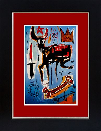 Jean -Michel Basquiat color plate lithograph after Basquiat