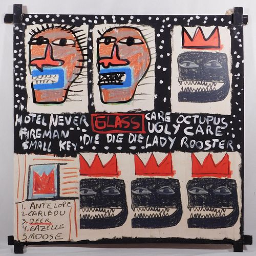 Jean-Michel Basquiat, Attributed: Hotel Never