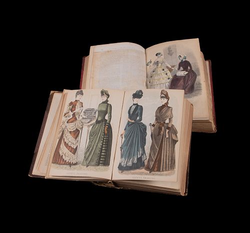 TWO COMPLETE GODEYS LADYS BOOKS, PHILADELPHIA, 1850 & 1885