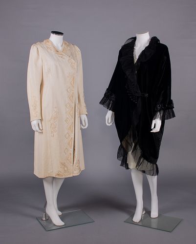 TWO SILK COATS, MID-LATE 1910s