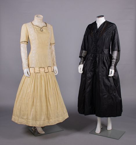 ONE AFTERNOON & ONE MOURNING DRESS, LATE 1910s