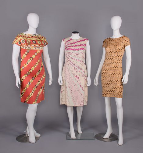 THREE PUCCI DAY DRESSES, ITALY, 1960 & 1969