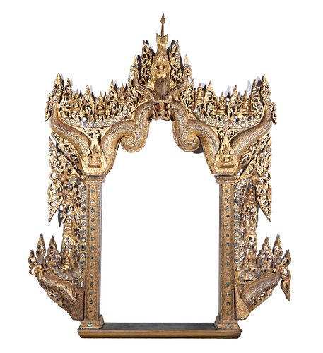 South East Asian Gilded Arch Frame