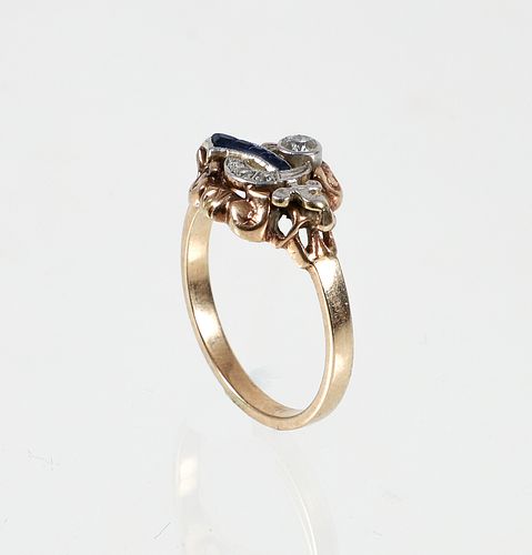 Ladies Antique Diamond Shriners Ring
