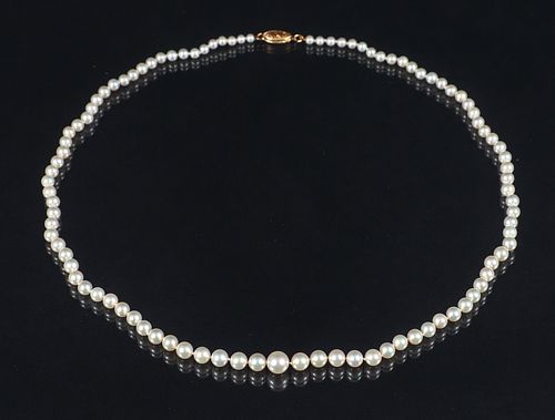 14K Graduated Pearl Necklace