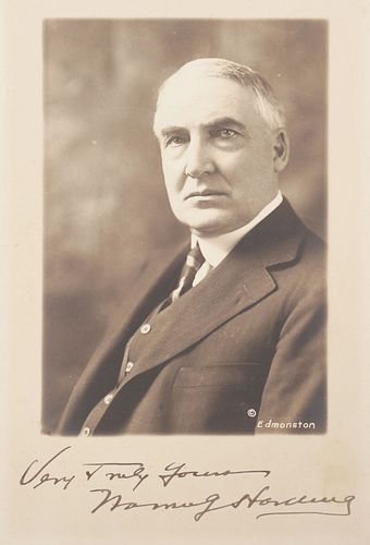 WARREN G. HARDING Autograph