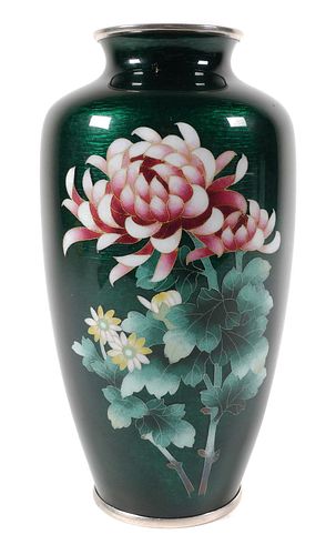 Vintage Japanese Ginbari Cloisonne Vase