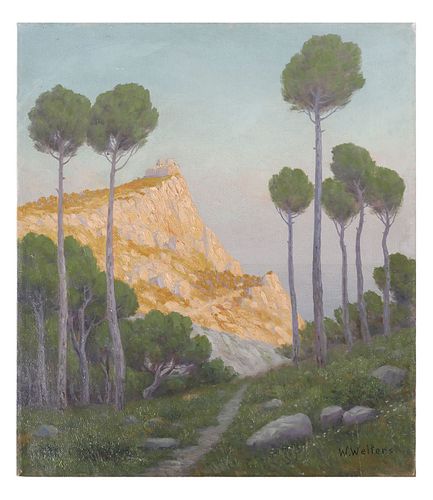 WILLEM WELTERS (Italian, 1881-1972), O/C Landscape