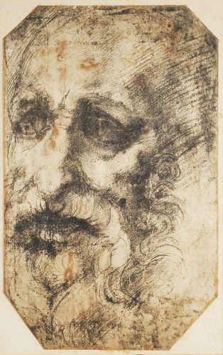After Michelangelo Portrait Bearded Man Print