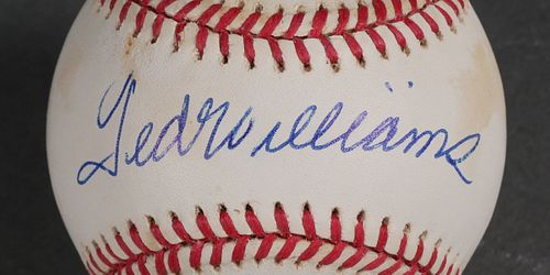 TED WILLIAMS, Signed Official League Ball 