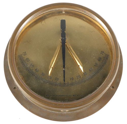 Moeller Instrument Company Brass Ship Clinometer
