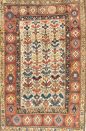 Antique Kazak Rug, 4’9” x 7’ (1.45 x 2.13 M)