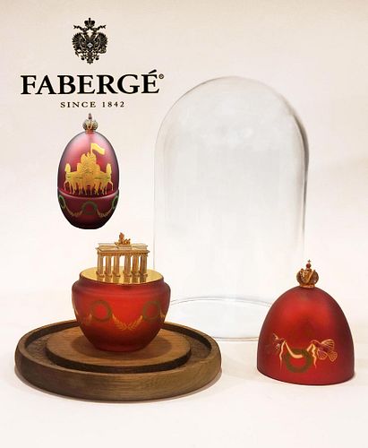 Gateway To Freedom, A Theo Faberge Crystal 24K Gold & Sterling Silver Egg, Closed Edition