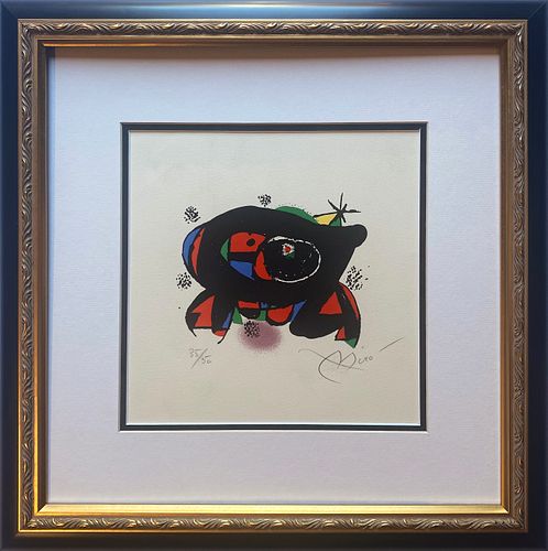 Joan Miro Hand signed and numbered limited edition Lithograph  34 of 50 edition