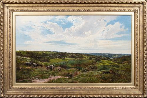 VIEW OVERLOOKING WIMBLEDON COMMON OIL PAINTING 