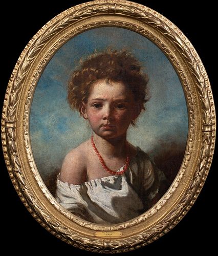 PORTRAIT OF A NEAPOLITAN GIRL OIL PAINTING