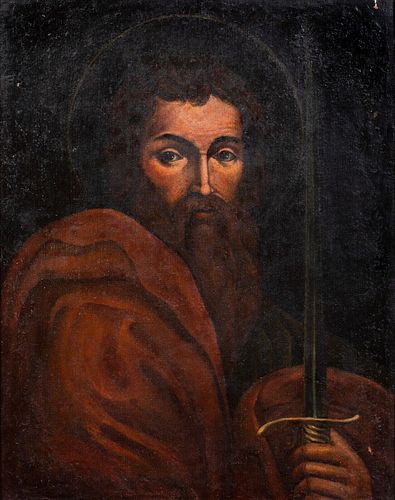  ST. PAUL & THE SWORD OIL PAINTING