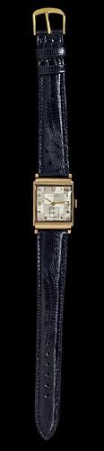 A 14 Karat Yellow Gold Chronometer Wristwatch, Ulysse Nardin,