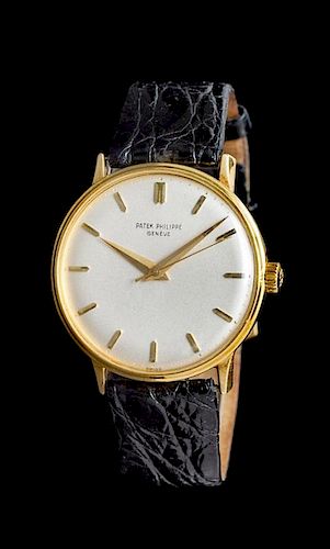 * An 18 Karat Yellow Gold Ref. 3411 Wristwatch, Patek Philippe, Circa 1960,