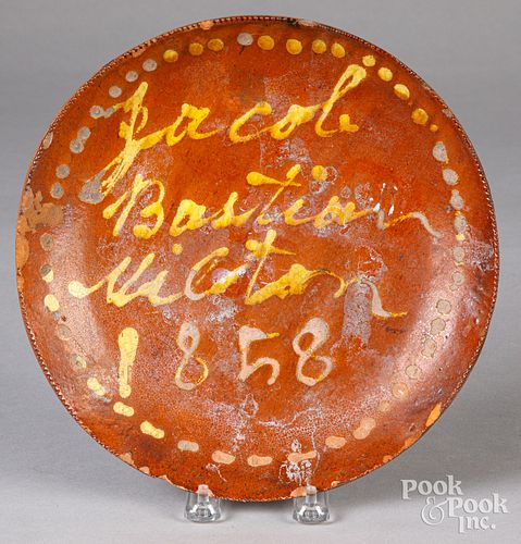 Pennsylvania redware plate