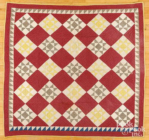 Ohio Star patchwork youth quilt, early 20th c.