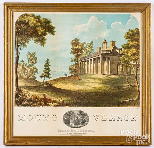 Color lithograph of Mount Vernon