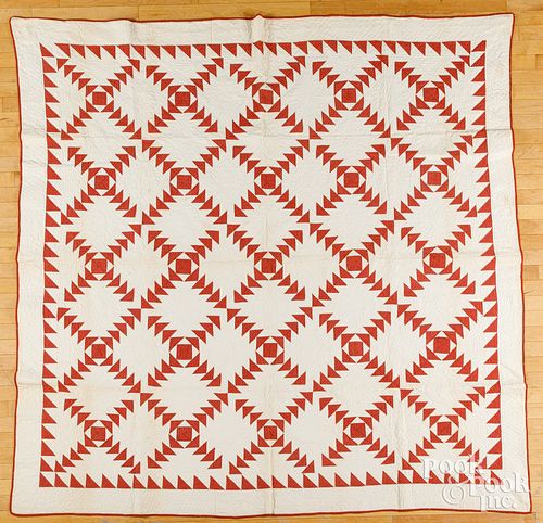 Sawtooth patchwork quilt, late 19th c.