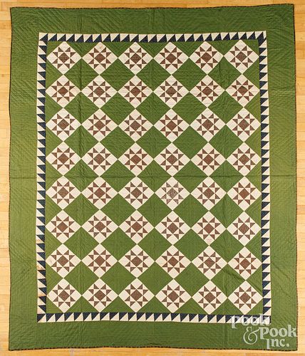 Ohio Star patchwork quilt, ca. 1900