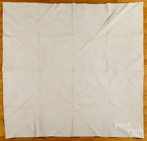 White on white quilt, 19th c.
