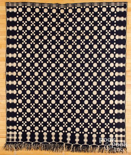 Two woven coverlets, mid 19th c.