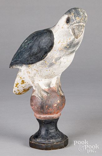 Chalkware parrot, early 20th c.