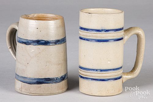 Two stoneware mugs, late 19th c.