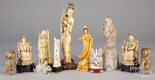 Chinese composition and stone figures
