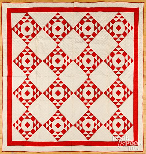 Nest and fledgling patchwork quilt, ca. 1900