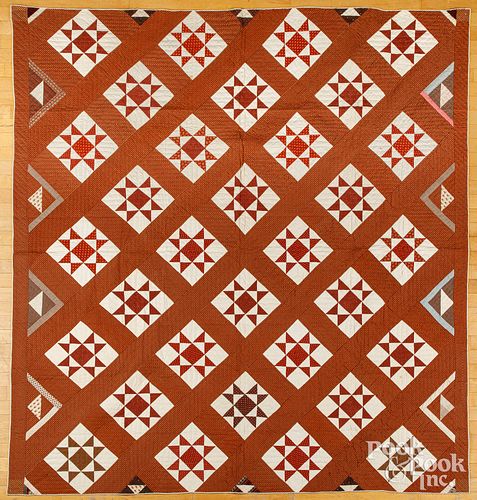 Ohio star patchwork quilt, ca. 1900