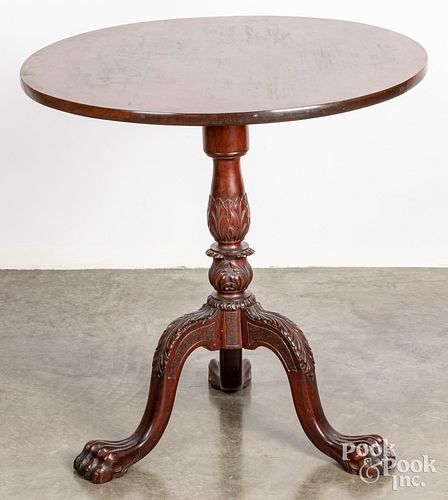 Chippendale style mahogany tea table, 30" h.