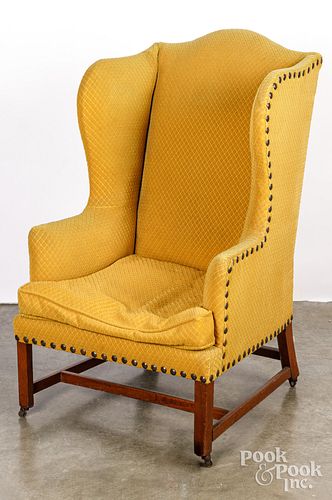 Chippendale mahogany wing chair, late 18th c.