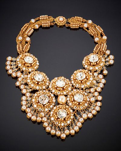 A Miriam Haskell rhinestone necklace
