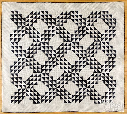 Ocean waves patchwork quilt, 19th c.