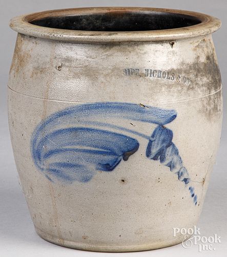 Pennsylvania 1 1/2 gallon stoneware crock, 19th c.