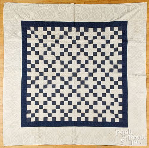 Single Irish chain/nine patch patchwork quilt