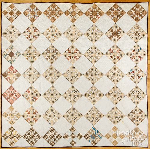 Wild goose chase patchwork quilt, 19th c.