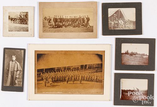 Group of military cabinet card photographs