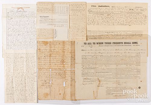 Group of indentures, 19th c.