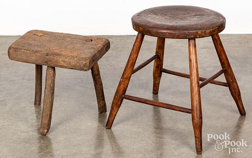 Two stools, 19th c.