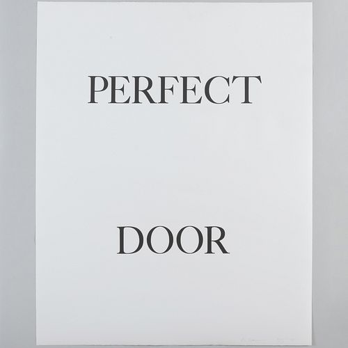 Bruce Nauman (b. 1941): Perfect Odor; Perfect Rodo; and Perfect Door